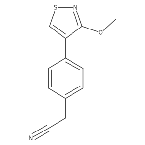 2-[4-(3-Methoxy-1,2-thiazol-4-yl)phenyl]acetonitrile结构式