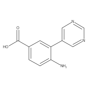 4-Amino-3-(pyrimidin-5-yl)benzoic acid Structure