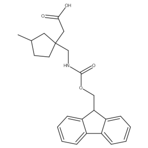 2-{1-[({[(9H-fluoren-9-yl)methoxy]carbonyl}amino)methyl]-3-methylcyclopentyl}acetic acid结构式