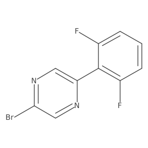 2-Bromo-5-(2,6-difluorophenyl)pyrazine结构式