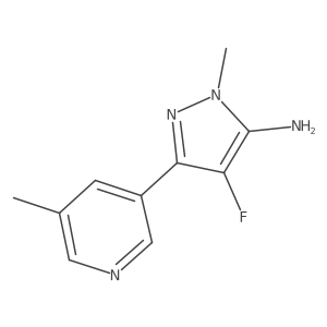 4-fluoro-1-methyl-3-(5-methylpyridin-3-yl)-1H-pyrazol-5-amine Structure