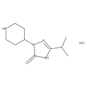 3-Isopropyl-1-(piperidin-4-yl)-1H-1,2,4-triazol-5-ol hydrochloride结构式