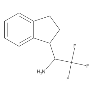 1-(2,3-dihydro-1H-inden-1-yl)-2,2,2-trifluoroethan-1-amine结构式