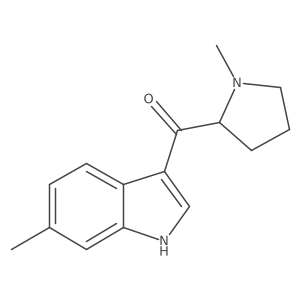 6-methyl-3-[(2S)-1-methylpyrrolidine-2-carbonyl]-1H-indole结构式