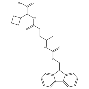 2-cyclobutyl-2-[4-({[(9H-fluoren-9-yl)methoxy]carbonyl}amino)pentanamido]acetic acid结构式