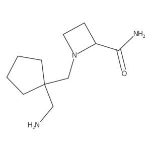 1-{[1-(Aminomethyl)cyclopentyl]methyl}azetidine-2-carboxamide结构式