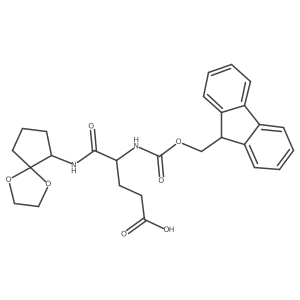 4-({1,4-dioxaspiro[4.4]nonan-6-yl}carbamoyl)-4-({[(9H-fluoren-9-yl)methoxy]carbonyl}amino)butanoic acid结构式