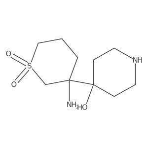 3-Amino-3-(4-hydroxypiperidin-4-yl)-1lambda6-thiane-1,1-dione结构式
