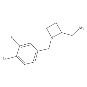 {1-[(4-Bromo-3-fluorophenyl)methyl]azetidin-2-yl}methanamine Structure