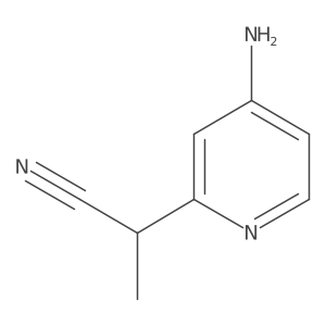 2-(4-Aminopyridin-2-yl)propanenitrile结构式