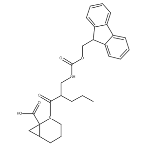 2-{2-[({[(9H-fluoren-9-yl)methoxy]carbonyl}amino)methyl]pentanoyl}-2-azabicyclo[4.1.0]heptane-1-carboxylic acid Structure