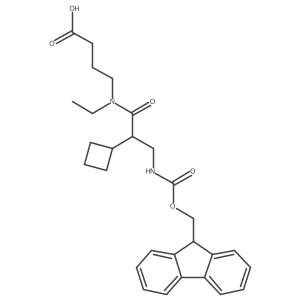 4-[2-cyclobutyl-N-ethyl-3-({[(9H-fluoren-9-yl)methoxy]carbonyl}amino)propanamido]butanoic acid Structure