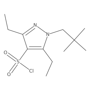 1-(2,2-dimethylpropyl)-3,5-diethyl-1H-pyrazole-4-sulfonyl chloride Structure