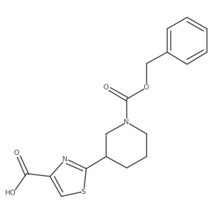2-(1-Cbz-3-piperidyl)thiazole-4-carboxylic Acid Structure