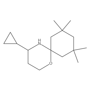 4-Cyclopropyl-8,8,10,10-tetramethyl-1-oxa-5-azaspiro[5.5]undecane结构式