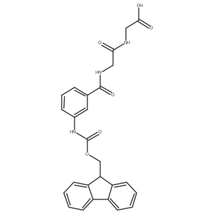 2-(2-{[3-({[(9H-fluoren-9-yl)methoxy]carbonyl}amino)phenyl]formamido}acetamido)acetic acid结构式