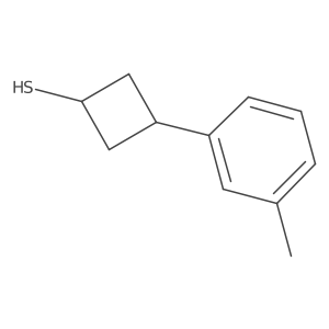 3-(3-Methylphenyl)cyclobutane-1-thiol结构式