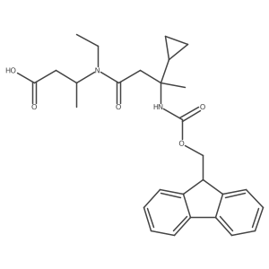 3-[3-cyclopropyl-N-ethyl-3-({[(9H-fluoren-9-yl)methoxy]carbonyl}amino)butanamido]butanoic acid Structure