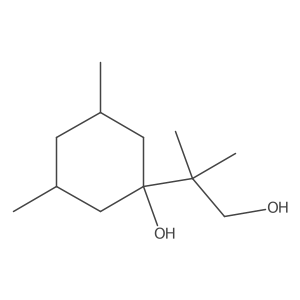 1-(1-Hydroxy-2-methylpropan-2-yl)-3,5-dimethylcyclohexan-1-ol结构式