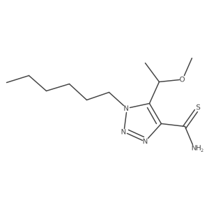 1-hexyl-5-(1-methoxyethyl)-1H-1,2,3-triazole-4-carbothioamide结构式