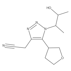 2-[1-(3-hydroxybutan-2-yl)-5-(oxolan-3-yl)-1H-1,2,3-triazol-4-yl]acetonitrile结构式