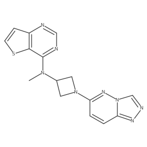 N-methyl-N-{thieno[3,2-d]pyrimidin-4-yl}-1-{[1,2,4]triazolo[4,3-b]pyridazin-6-yl}azetidin-3-amine结构式