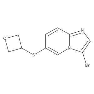 3-Bromo-6-(3-oxetanylthio)imidazo[1,2-a]pyridine Structure