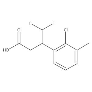 3-(2-Chloro-3-methylphenyl)-4,4-difluorobutanoic acid Structure