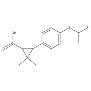 3-{4-[(Difluoromethyl)sulfanyl]phenyl}-2,2-dimethylcyclopropane-1-carboxylic acid Structure