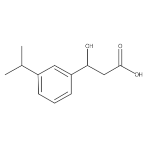 3-Hydroxy-3-[3-(propan-2-yl)phenyl]propanoic acid结构式