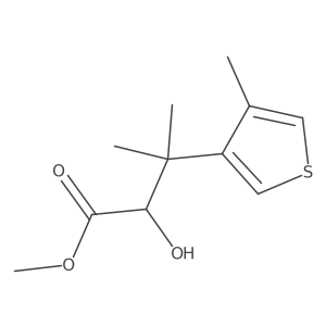 Methyl 2-hydroxy-3-methyl-3-(4-methylthiophen-3-yl)butanoate结构式