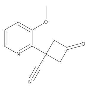 1-(3-Methoxypyridin-2-yl)-3-oxocyclobutane-1-carbonitrile Structure