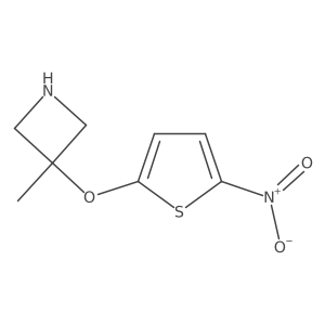 3-Methyl-3-[(5-nitrothiophen-2-yl)oxy]azetidine结构式