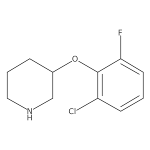 3-(2-Chloro-6-fluorophenoxy)piperidine结构式