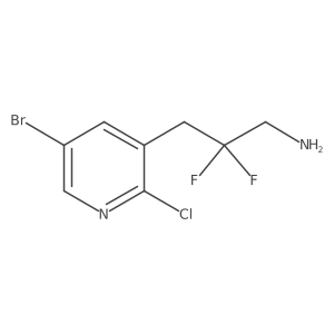 3-(5-Bromo-2-chloropyridin-3-yl)-2,2-difluoropropan-1-amine Structure