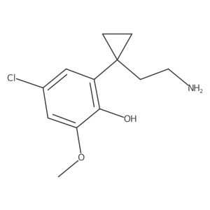 2-[1-(2-Aminoethyl)cyclopropyl]-4-chloro-6-methoxyphenol结构式