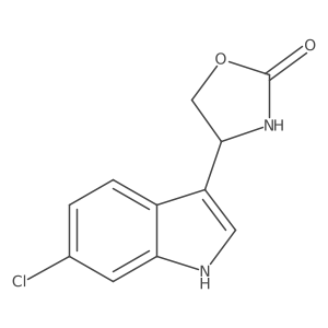 4-(6-chloro-1H-indol-3-yl)-1,3-oxazolidin-2-one结构式
