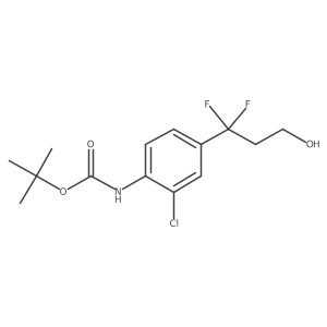 tert-butyl N-[2-chloro-4-(1,1-difluoro-3-hydroxypropyl)phenyl]carbamate结构式