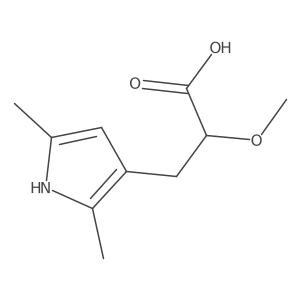 3-(2,5-dimethyl-1H-pyrrol-3-yl)-2-methoxypropanoic acid结构式