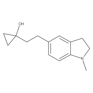 1-[2-(1-methyl-2,3-dihydro-1H-indol-5-yl)ethyl]cyclopropan-1-ol结构式