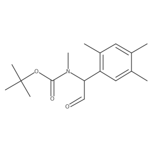 tert-butyl N-methyl-N-[2-oxo-1-(2,4,5-trimethylphenyl)ethyl]carbamate结构式