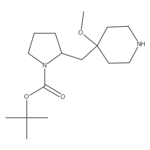 Tert-butyl 2-[(4-methoxypiperidin-4-yl)methyl]pyrrolidine-1-carboxylate Structure