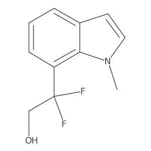 2,2-difluoro-2-(1-methyl-1H-indol-7-yl)ethan-1-ol结构式