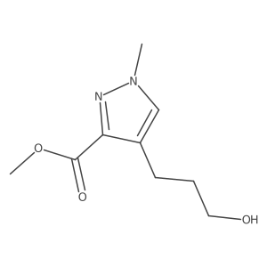 methyl 4-(3-hydroxypropyl)-1-methyl-1H-pyrazole-3-carboxylate结构式