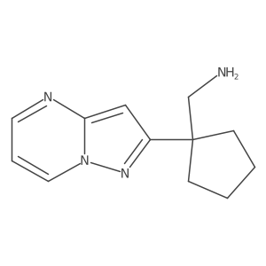 (1-{Pyrazolo[1,5-a]pyrimidin-2-yl}cyclopentyl)methanamine结构式