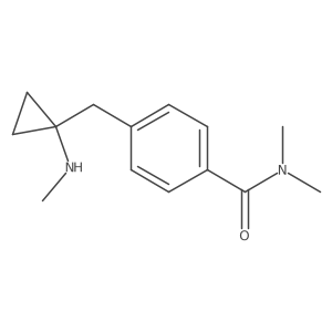 N,N-dimethyl-4-{[1-(methylamino)cyclopropyl]methyl}benzamide结构式