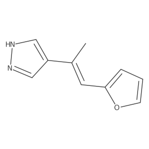 4-[1-(furan-2-yl)prop-1-en-2-yl]-1H-pyrazole结构式