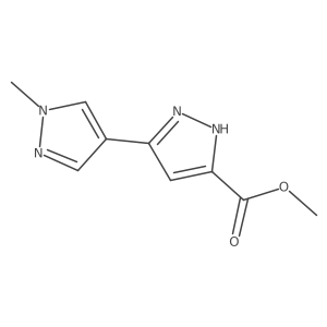 methyl 1'-methyl-1H,1'H-3,4'-bipyrazole-5-carboxylate结构式