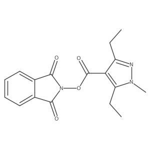 1,3-dioxo-2,3-dihydro-1H-isoindol-2-yl 3,5-diethyl-1-methyl-1H-pyrazole-4-carboxylate Structure
