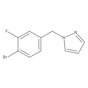 1-[(4-Bromo-3-fluorophenyl)methyl]-1H-pyrazole结构式